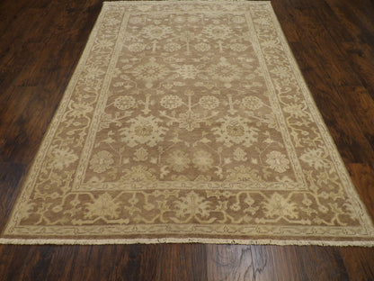 Turk Oushak Natural-dye 5'0"x8'0" Hand-knotted Rug -W11341