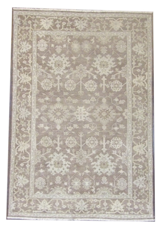 Turk Oushak Natural-dye 5'0"x8'0" Hand-knotted Rug -W11341
