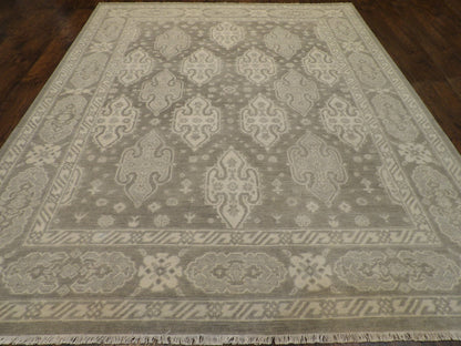 Turk Anatolian Oushak Silver Wash 8'0"x10'0" Hand-knotted Rug -w11345