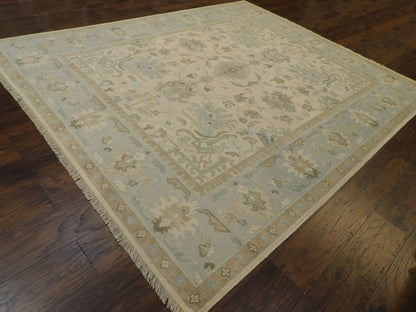 Oushak Chobie White Wash 8'0"x10'0" Hand-knotted Rug -w11349