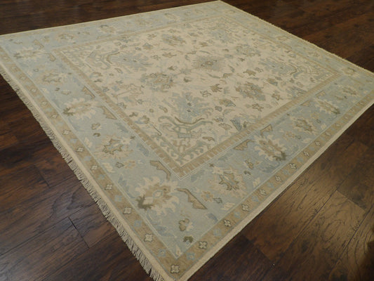 Oushak Chobie White Wash 8'0"x10'0" Hand-knotted Rug -w11349