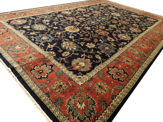 Turk Kashan Antique Wash 12 x 18 Hand knotted Rug - w1135