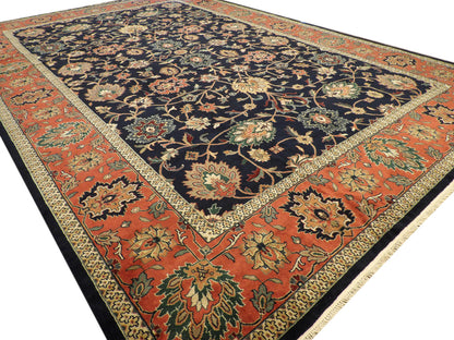 Turk Kashan Antique Wash 12 x 18 Hand knotted Rug - w1135