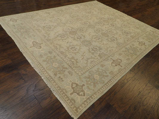Khotan Oushak White Wash 8'0"x10'0" Hand-knotted Rug -w11353