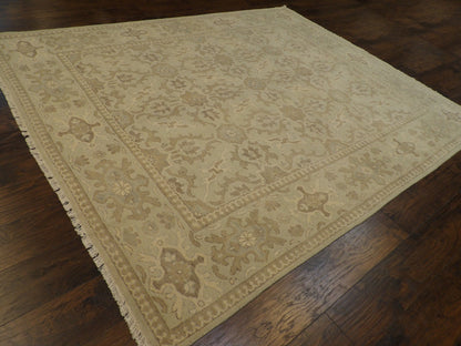 Khotan Oushak White Wash 8'0"x10'0" Hand-knotted Rug -w11353