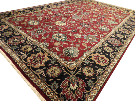 Turk Kashan Antique Wash 12 x 18 Hand knotted Rug - w1136
