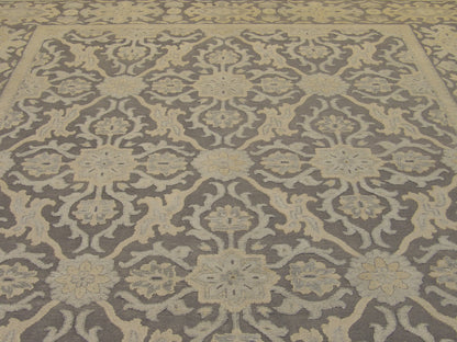 Turk Anatolian Oushak Oxidized Silver Wash 8'0"x10'0" Hand-knotted Rug -w11362