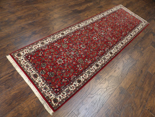 Fine Persian Kashan 2'6"x10'0" Hand-knotted Rug -w11366