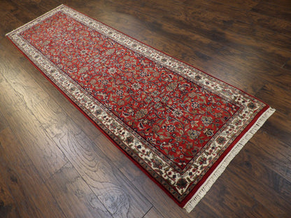 Fine Persian Kashan 2'6"x10'0" Hand-knotted Rug -w11366