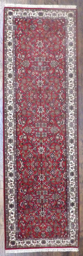 Fine Persian Kashan 2'6"x10'0" Hand-knotted Rug -w11366