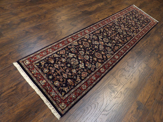Fine Persian Kashan 2'6"x10'0" Hand-knotted Rug -w11367