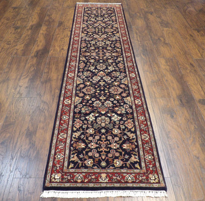 Fine Persian Kashan 2'6"x10'0" Hand-knotted Rug -w11367