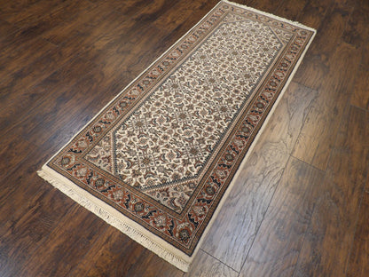 Persian Herati Mir 2'6" x 6'0'' Hand knotted Rug - w11368