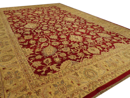 Agra Ziegler Antique Wash Hand knotted Wool Rug 13'11" x 20'5" - w1145