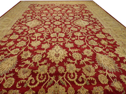 Agra Ziegler Antique Wash Hand knotted Wool Rug 13'11" x 20'5" - w1145