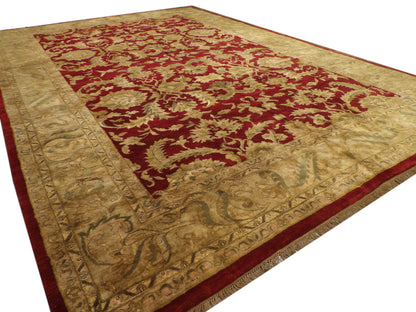 Agra Ziegler Antique Wash Hand knotted Rug 12'3" x 17'9" - w1147