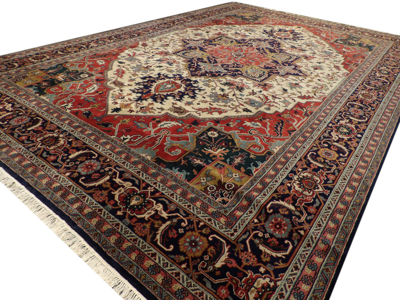 Fine Persian Tabriz 12 x 18 Hand knotted Rug - w1148