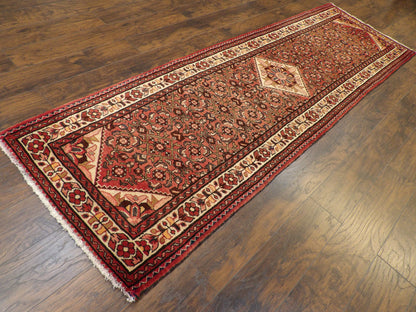 Persian Semi Antique Hamadan 3'0"x11'0" Hand-knotted Rug -W1157