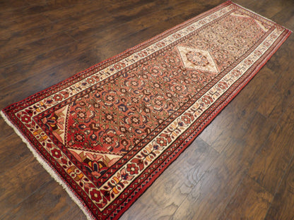 Persian Semi Antique Hamadan 3'0"x11'0" Hand-knotted Rug -W1157