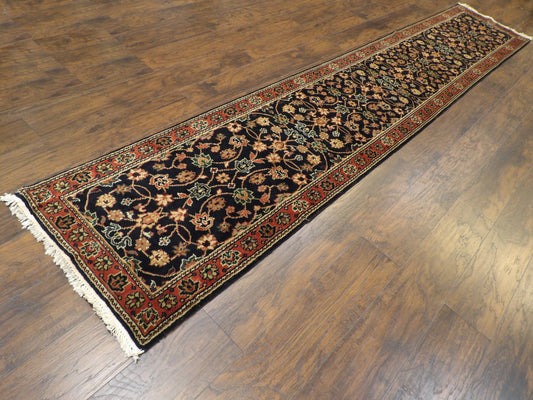 Turkish Weave Mahal Design 2'6"x14'0" Hand-knotted Rug -W1162