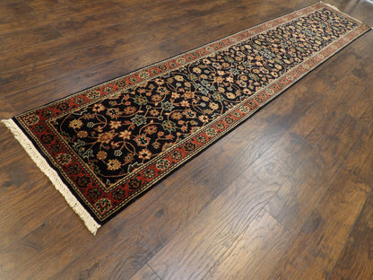 Turkish Weave Mahal Design 2'6"x14'0" Hand-knotted Rug -W1162