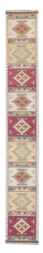 Tribal Kilim Flat Weave 2'6"x18'0" Hand-knotted Rug -W1177