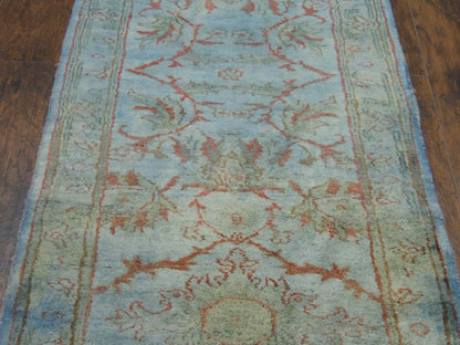 Over-dye Vintage Ziegler 2'6"x18'0" Hand-knotted Rug -W1179