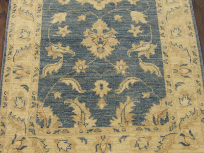 Oushak Chobie White Wash 2'6"x20'0" Hand-knotted Rug -W1186