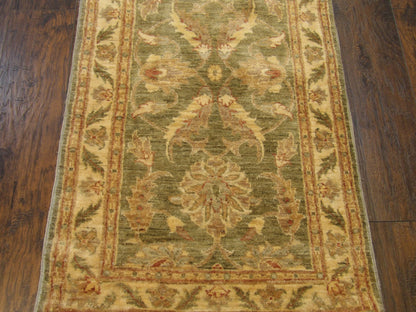Oushak Chobie Antique Wash 2'6"x21'0" Hand-knotted Rug -W1190