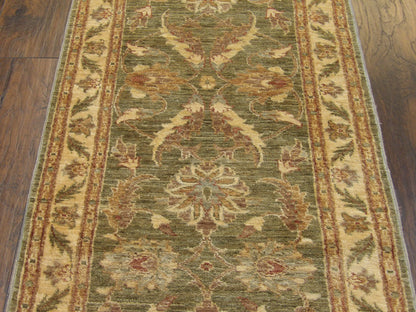 Oushak Chobie Antique Wash 2'6"x21'0" Hand-knotted Rug -W1190