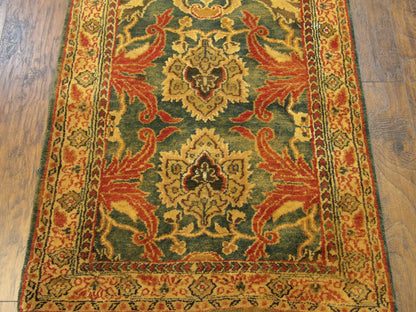 Agra Ziegler Antique Wash Hand knotted Wool Rug 3'0" X 22'0" - w1194