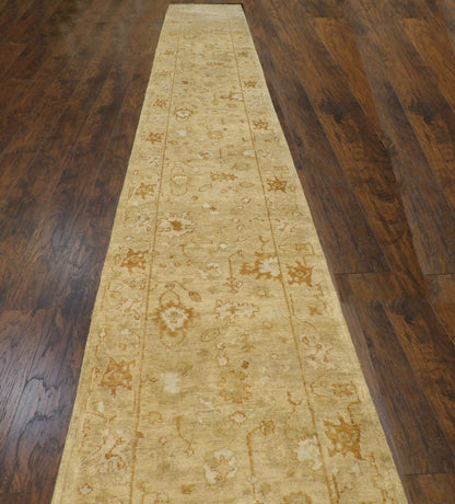 Turk Oushak Silver Wash 3'0"x38'0" Hand-knotted Rug -W1198