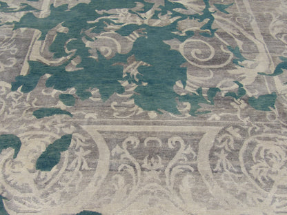 Modern Abstract Broken Design 8'0x10'0" Hand-knotted Rug -w1201