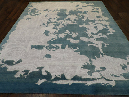 Modern Abstract Broken Design 8'0x10'0" Hand-knotted Rug -w1201