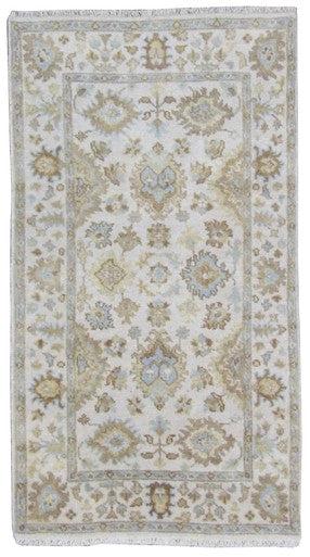 Oushak 3'0"x5'0" Hand-knotted Rug -w129