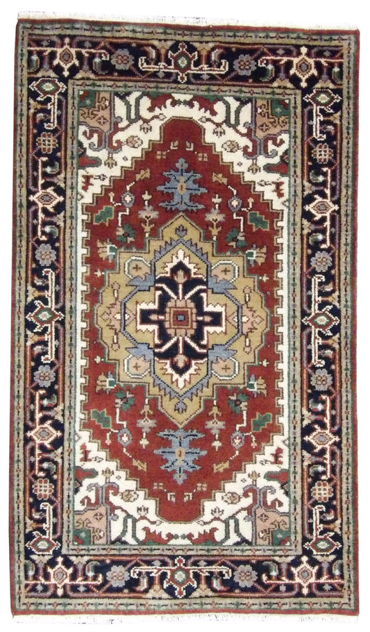 Heriz 3'0"x5'0" Hand-knotted Rug -w131