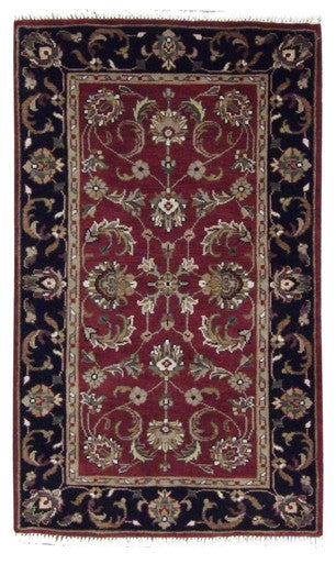 Kashan Jaipur 3'0"x5'0" Hand-knotted Rug -w134