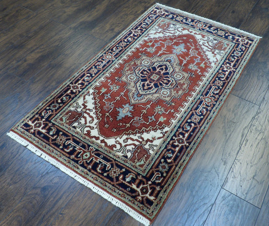 Tribal Sherapi 3 x 5 Hand-knotted Rug - w144