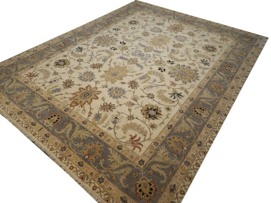 Agra Kashan Hand knotted Wool Rug 12'1"x15'5" - W148