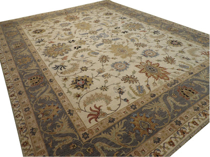 Agra Kashan Hand knotted Wool Rug 12'1"x15'5" - W148