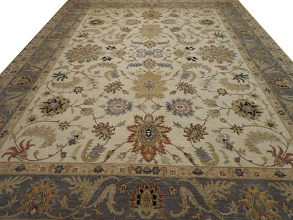 Agra Kashan Hand knotted Wool Rug 12'1"x15'5" - W148