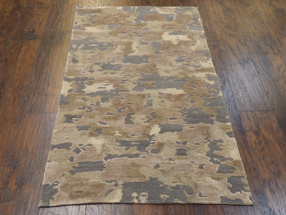 Modern Tibetan Abstract 3'0" x 5'0" Hand-knotted Rug - w155