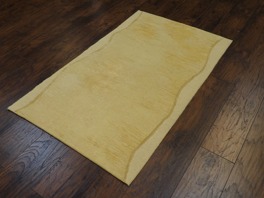 Modern Tibetan Abstract Hand knotted Wool/Silk Rug 3X5 - w156