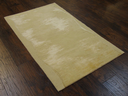 Modern Tibetan Abstract Hand knotted Wool/Silk Rug 3X5 - w156
