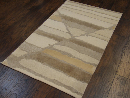 Tibetan Modern Design 3'0"x5'0" Hand-knotted Rug -w157