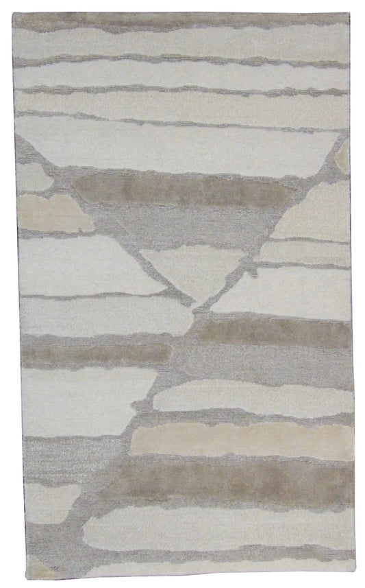 Tibetan Modern Design 3'0"x5'0" Hand-knotted Rug -w157