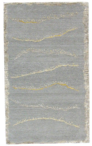 Modern 3'0"x5'0" Hand-knotted Rug -w158
