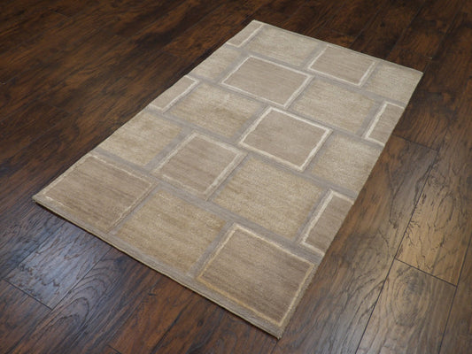 Modern 3x5 Hand-knotted Rug - w165
