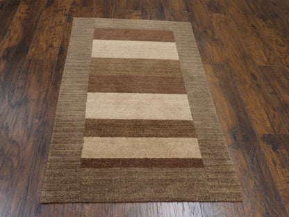 Modern Loom-Knotted 3'0"x5'0" Loom-knotted Rug -w172