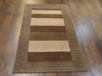 Modern Loom-Knotted 3'0"x5'0" Loom-knotted Rug -w172